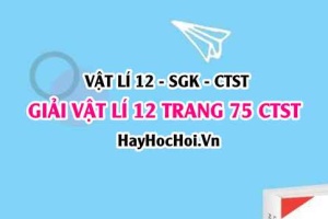 Giải Vật lí 12 trang 75 Chân trời sáng tạo SGK